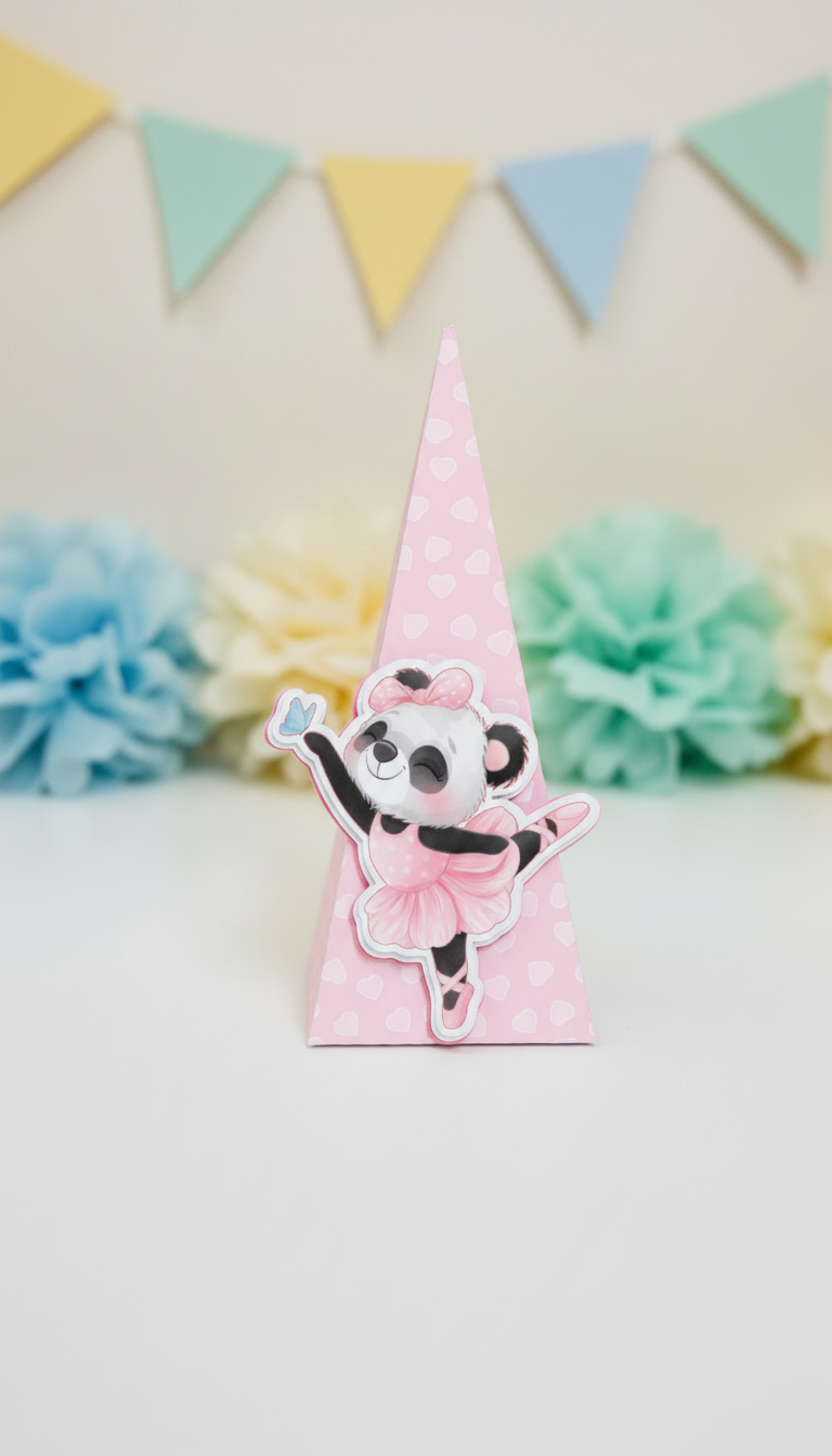 Temática personalizada: Ballet Bailarina Panda Rosa