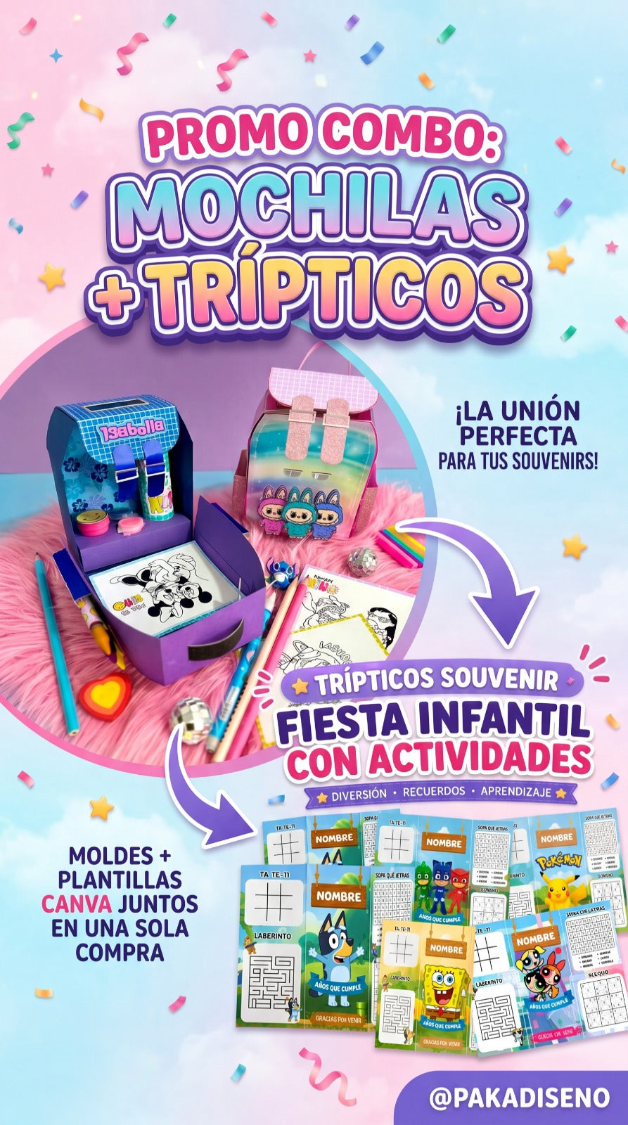 Mochilas + Tripticos (La unión perfecta)