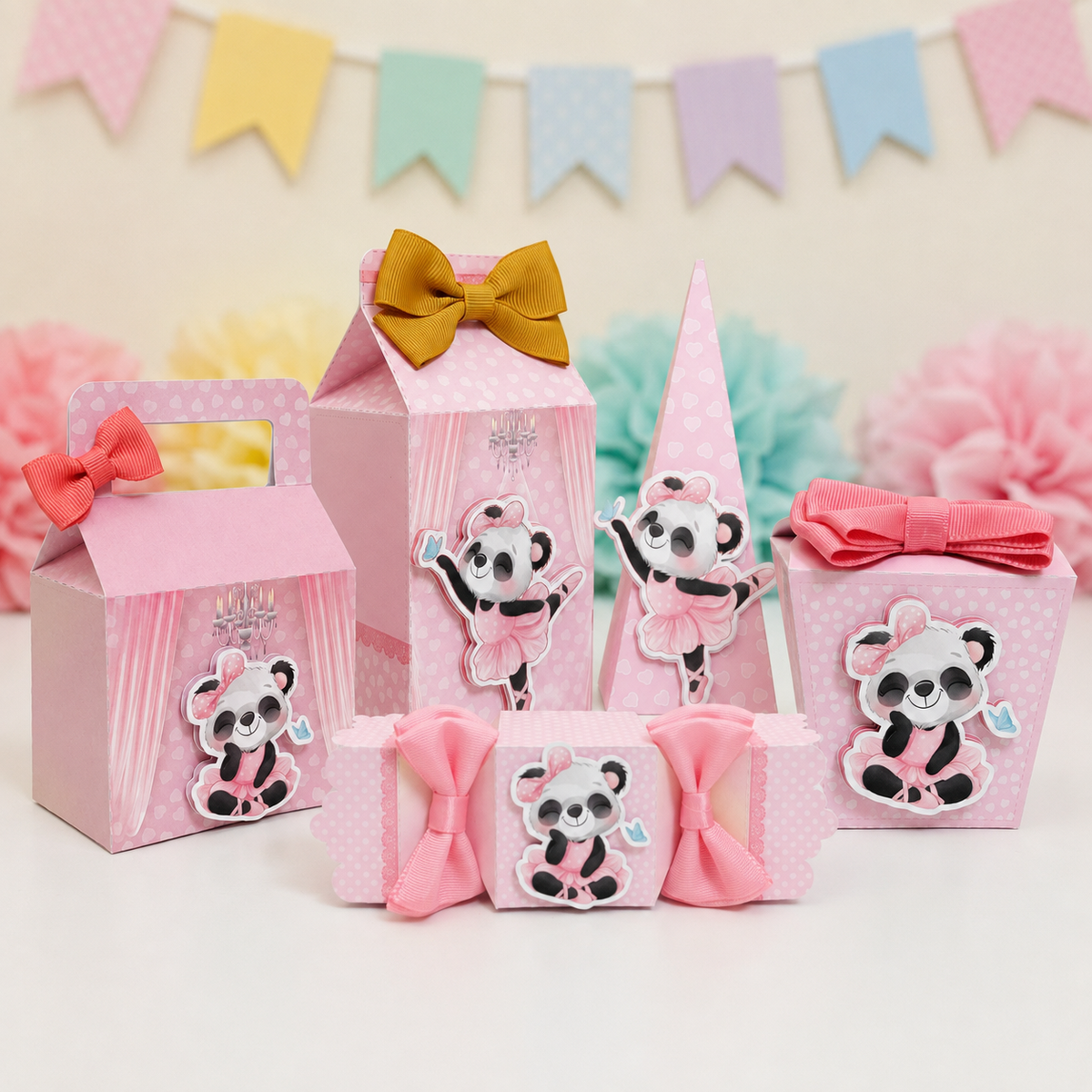 Temática personalizada: Ballet Bailarina Panda Rosa
