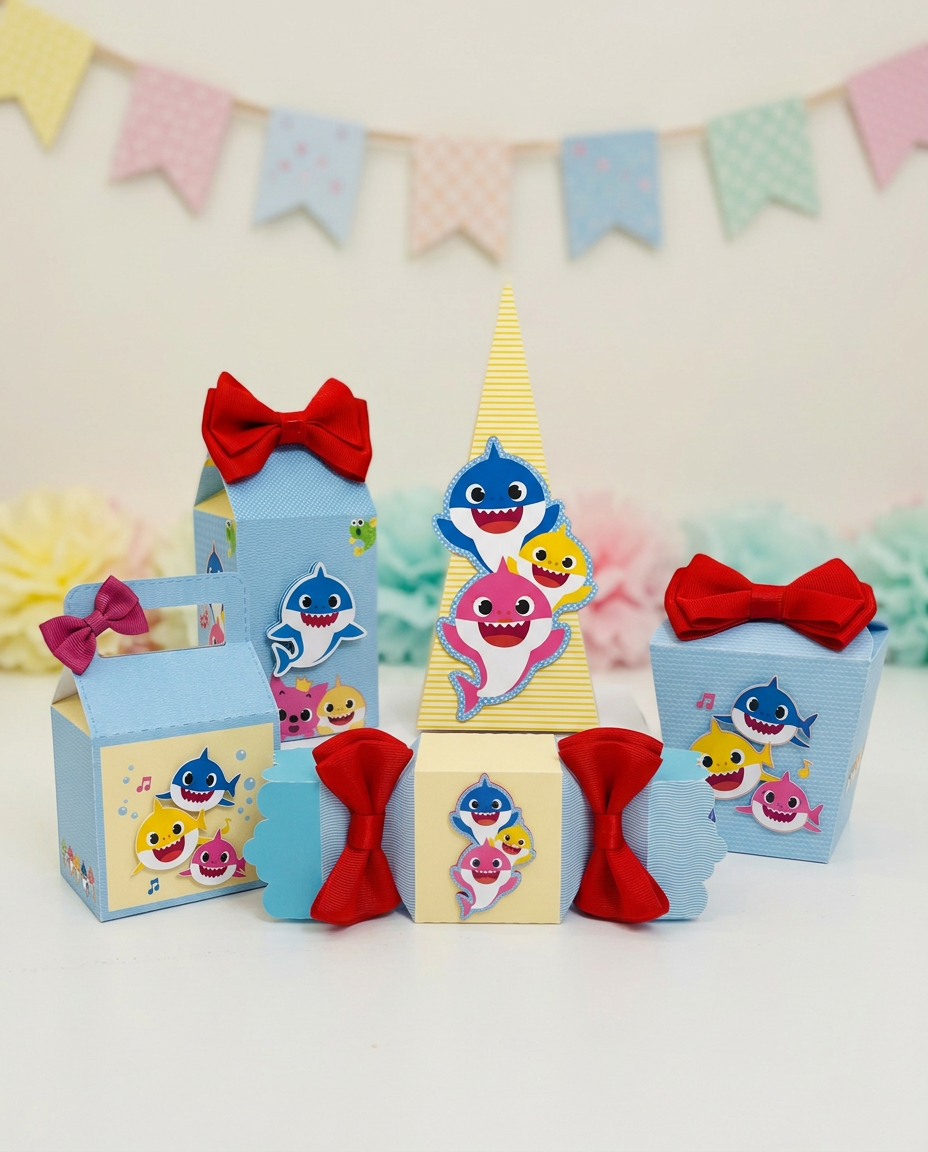 Temática personalizada: Baby Shark Azul