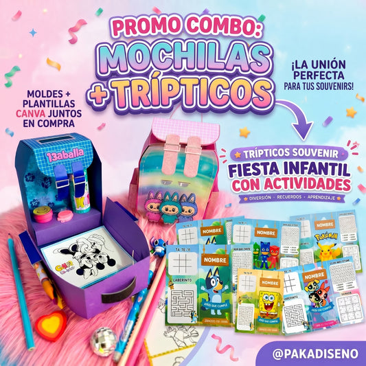 Mochilas + Tripticos (La unión perfecta)